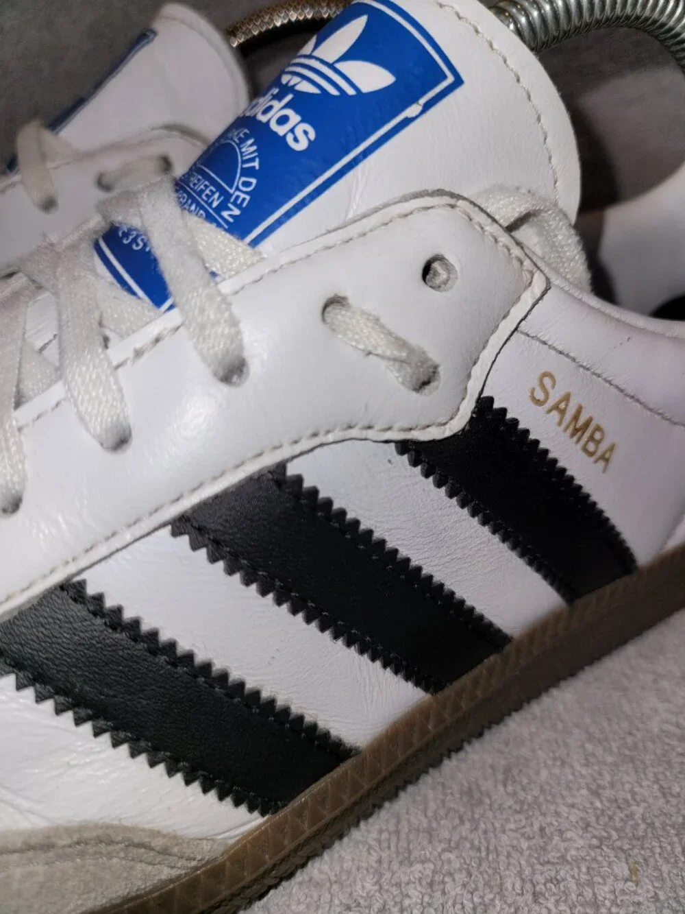 Adidas Samba OG Big Kid's Size 7 White Black Brown Gum Sneakers (#1881)